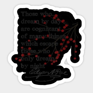 Edgar Allan Poe Shirt Bookworm Gifts Writer English Teacher Sticker